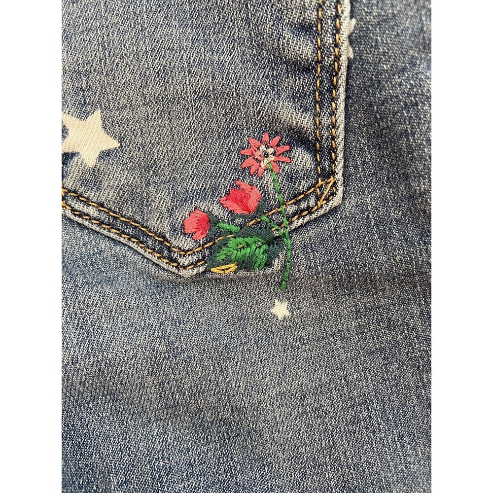 Baby Gap Girls 2T Jeans Stars Planets Flowers Embroidered Sarah Jessica Parker - Picture 6 of 9